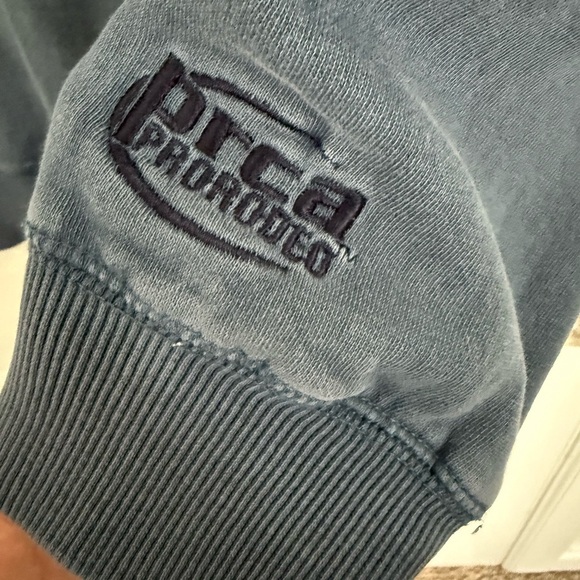PRCA Pro Rodeo Gray & Blue Hoodie | Size Large - Picture 9 of 9